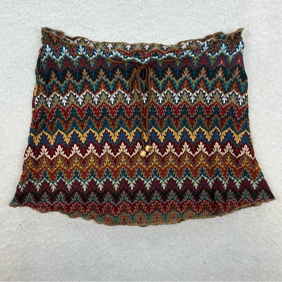 Sunset Beach Dresses & Skirts - Sunset Beach Y2K Hippie Boho Crochet Mini Skirt Size Small